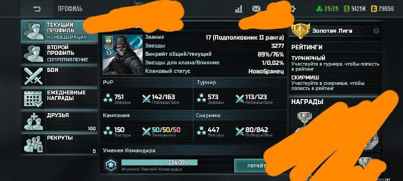 Аккаунт Конфедерация (17 ранг)